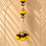 Peeli Floral Pearl Hanging - detail view