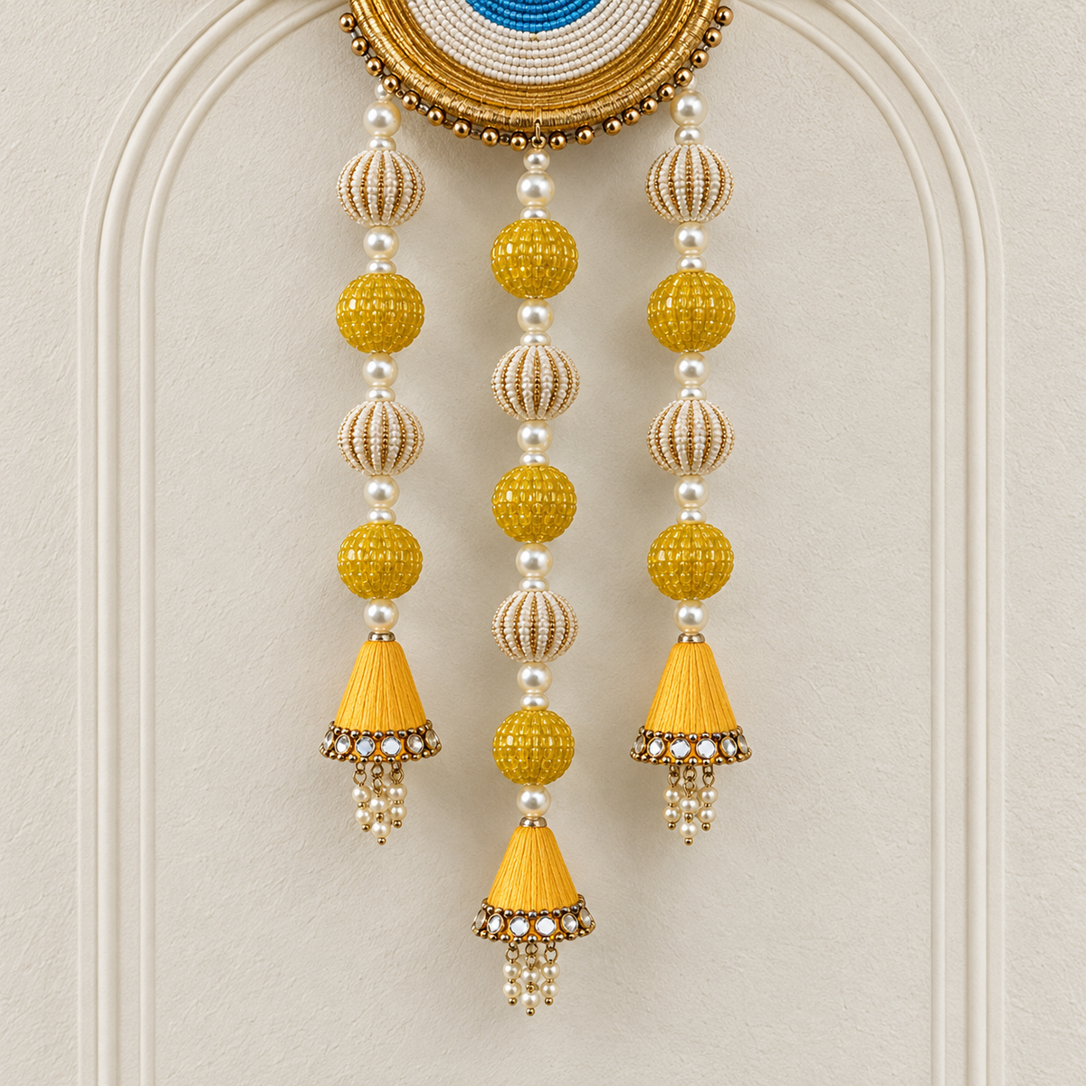 Peeli Evil Eye Tassel Hanging - detail view