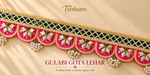Gulabi Gota Lehar Toran close-up view