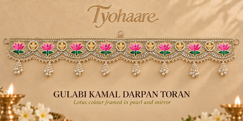 Gulabi Kamal Darpan Toran full view