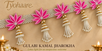 Gulabi Kamal Jharokha Toran detailed close-up