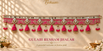 Gulabi Resham Jhalar Toran full view
