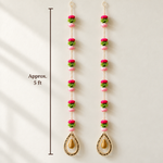 Rose Pearl Teardrop Hanging Pair – measurement view