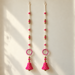 Fuchsia Pearl Bell Hanging Pair – overall view