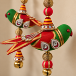 Parrot Pearl Bell Hanging Pair – detail view