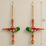 Parrot Pearl Bell Hanging Pair – measurement view