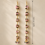 Ivory Rose Pearl Hanging Pair – measurement view