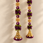 Purple Gold Floral Hanging Pair – micro view