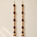 Purple Gold Floral Hanging Pair – overall view