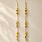 Pale Yellow Lotus Pearl Hanging Pair – overall view