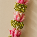 Pink White Lotus Hanging Pair – close-up view