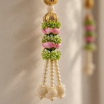 Pink Gold Floral Hanging Pair – micro view