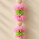 Pink Floral Crystal Hanging Pair – close-up view