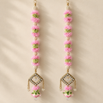 Pink Floral Crystal Hanging Pair – overall view