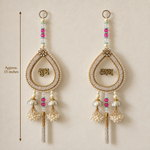 Pearl Gold Shubh Labh Hanging Pair – measurement view