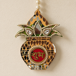 Kalash Mirror Shubh Labh Hanging Pair – close-up view