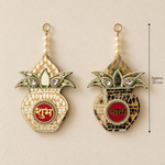 Kalash Mirror Shubh Labh Hanging Pair – measurement view
