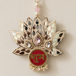 Lotus Mirror Shubh Labh Hanging Pair – close-up view