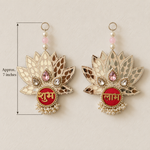 Lotus Mirror Shubh Labh Hanging Pair – measurement view