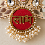 Lotus Mirror Shubh Labh Hanging Pair – micro view