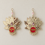 Lotus Mirror Shubh Labh Hanging Pair – overall view