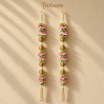 Pink Rose Pearl Hanging – Pair – view 1