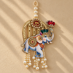 Blue Elephant Shubh Labh Hanging – Pair – view 2