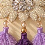 Silver Purple Shubh Labh Hanging – Pair – view 4