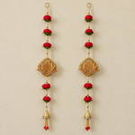 Red Rose Gold Lotus Hanging – Pair, view 1