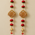Red Rose Gold Lotus Hanging – Pair, view 2