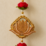 Red Rose Gold Lotus Hanging – Pair, view 3