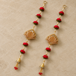Red Rose Gold Lotus Hanging – Pair, view 4