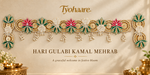 Hari Gulabi Kamal Mehrab Toran full view