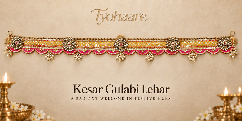 Kesar Gulabi Lehar Toran full view