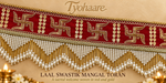 Laal Swastik Mangal Toran close-up view