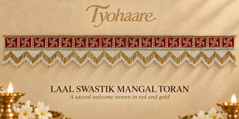Laal Swastik Mangal Toran full view