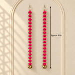Long Fuchsia Pom-Pom Festive Hanging - Pair of 2 - view 2