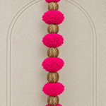 Long Fuchsia Pom-Pom Festive Hanging - Pair of 2 - view 3