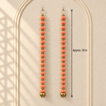 Long Peach Pom-Pom Festive Hanging - Pair of 2 - view 2