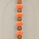 Long Peach Pom-Pom Festive Hanging - Pair of 2 - view 3