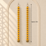 Long Yellow Pom-Pom Festive Hanging - Pair of 2 - view 2