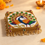 Mayur Gold Pearl Jaal Mini Singhasan – hero view