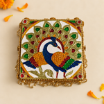 Mayur Gold Pearl Jaal Mini Singhasan – top view