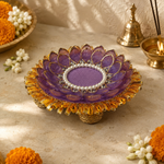 Purple Lotus Mini Singhasan – 5 Inch – front view