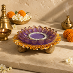Purple Lotus Mini Singhasan – 5 Inch – low angle view