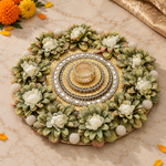 Sage Pushp Floral Rangoli — angled view