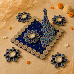 Complete Square Peacock Décor arrangement