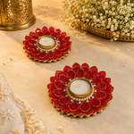 Manik Kamal Ruby Red Tea Light – view 1