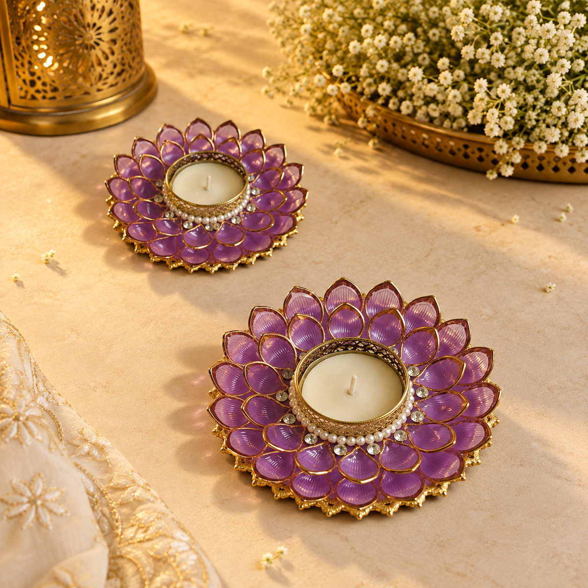 Lavanya Kamal Lavender Tea Light – view 1