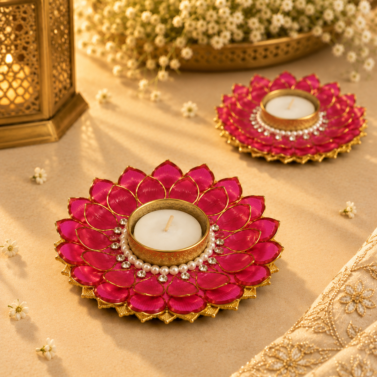 Rani Kamal Fuchsia Tea Light – view 3